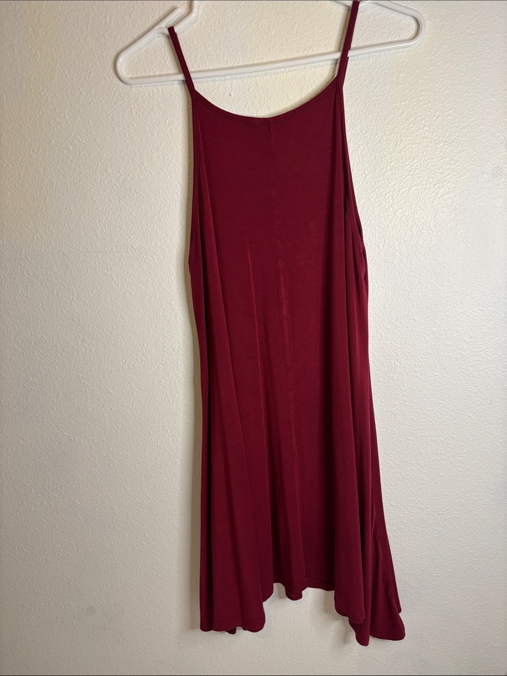 Vibe Burgundy Swing Camisole Dress -—314sku - Picture 3 of 5